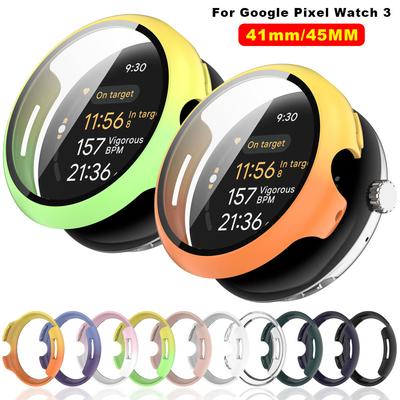 Закаленное Стекло + Чехол-Бампер Для Google Pixel Watch 3 41мм 45мм Защитный Полный Со всех Сторон Бампер Защитная Пленка на Экран Чехлы
