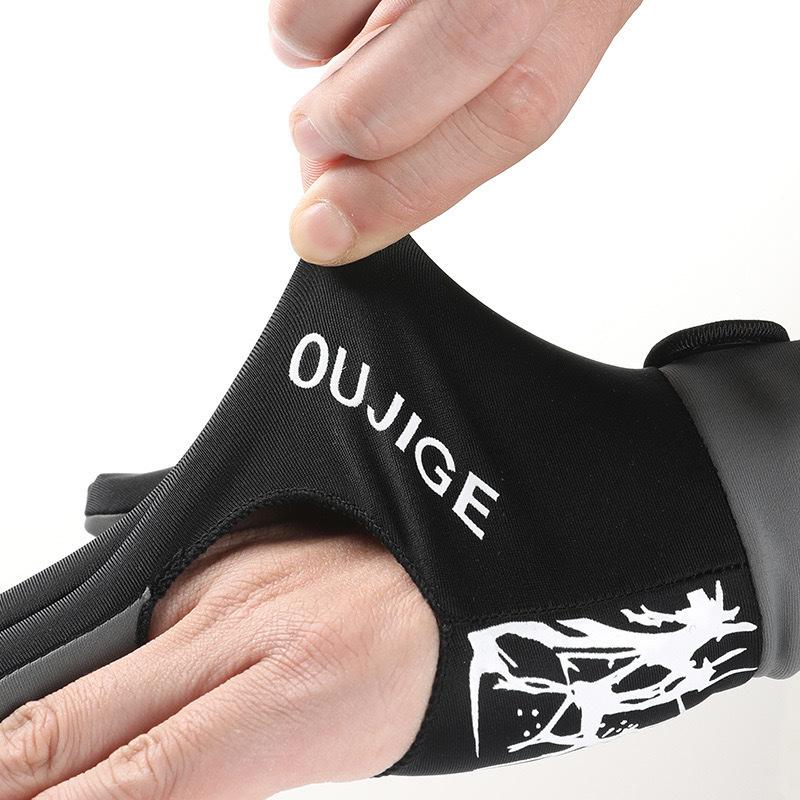 1 шт. Перчатка для бильярда, левая, три пальца, перчатка для бильярда, нескользящие наклейки, эластичные перчатки для тренировок по бильярду, аксессуары