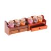1/12 Dollhouse Mini Jar Rack Storage Rack With Jar Dollhouse Mini Kitchen Decoration Dolls House Scene Decor Accessories