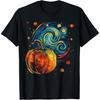 Милая футболка с тыквой на Хэллоуин, День благодарения, Звездная ночь Ван Гога