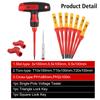 1000V T-shaped Screwdriver Kits CR-V Magnetic Tip Electronic Insulated with Phillips Slotted Torx Bits