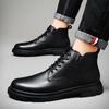 Модные зимние ботинки, новая брендовая мужская обувь с высоким верхом, стильная обувь из натуральной кожи крокодила, мужские деловые ботильоны, классические зимние ботинки