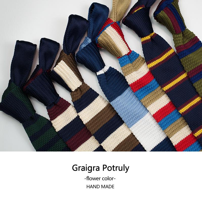 Темно-зеленый маленький галстук 5 см узкий вариант кофейного цвета ретро полосатый британский японский прилив плоский вязаный галстук