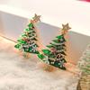 Элегантные зеленые рождественские серьги-подвески для женщин Ежедневное ношение Праздничные celebrations Рождественские серьги Изысканный стиль