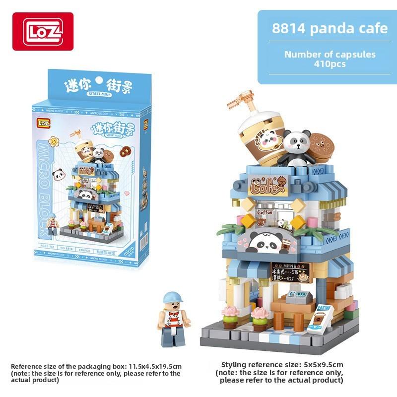 Ice Cream Flower Photo Coffee Shop Street View Assembly Building Blocks Toys For Kids Creative Toys