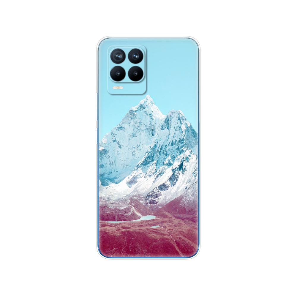 Для Realme 8 Чехол 6,4 дюйма задняя крышка телефона для Realme 8 Pro OPPO Realme8 4G RMX3085 Бампер Зима, Рождество, Снежная елка, Новый год