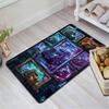 Cyberpunk Truck Gallery Pattern Rug Floor Mat for Living Room or Bedroom Soft and Comfortable Carpet a Gift for Birthday and Holiday.