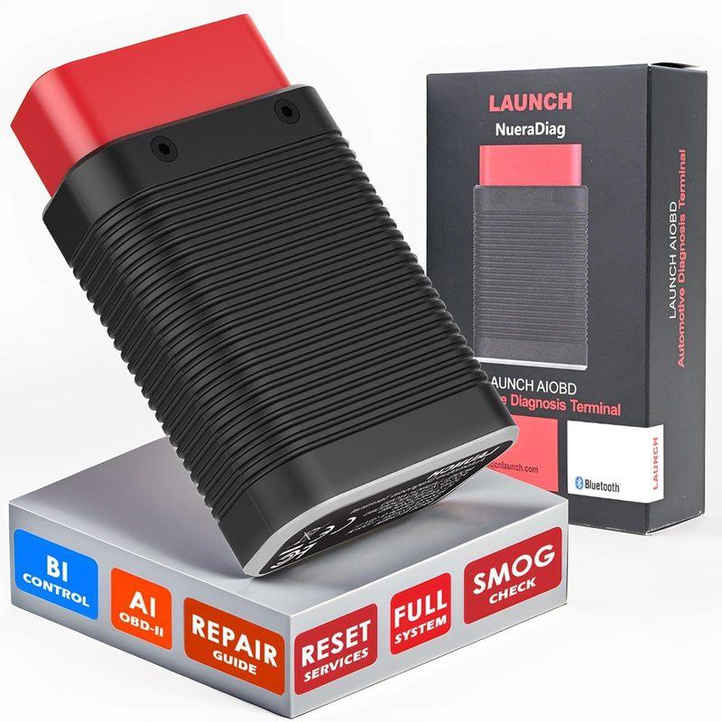 LAUNCH AIOBD Bluetooth OBD2 Сканер Полная Диагностика Систем, ИИ Просто Объясняет Неисправности, Работает с IOS и Android