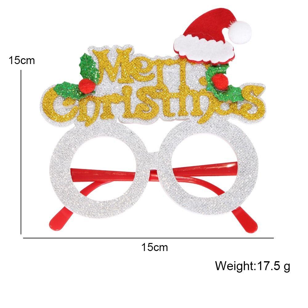Party Decorations Christmas Decorative Glasses Christmas Frame Glasses Santa Claus Eyeglasses