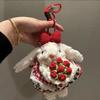 Cute Lop-eared Rabbit Plush Pendant Rabbit Doll Keychain Bag Pendant Doll Birthday Gift Toy