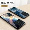 For Motorola Edge 60 Fusion 5G/Edge 60 5G Case Starry Sky Pattern Tempered Glass Phone Cover