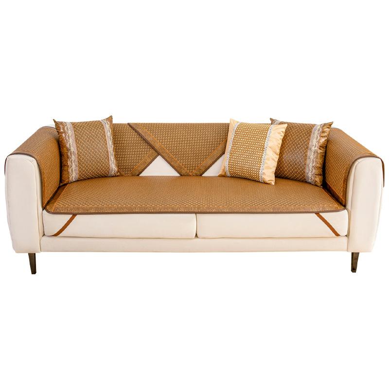 Коврик из ротанга, подушка для дивана, летняя нескользящая подушка для сиденья, летняя подушка для льда, чехол для дивана, летний современный коврик из ротанга со льдом, ткань для чехла на подушку сиденья