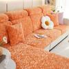 Rose Velvet Thicken Sofa Cover Non-slip Plush Ultra-soft Corner Couch Slipcover 1/2/3/4 Seater Furniture Protector