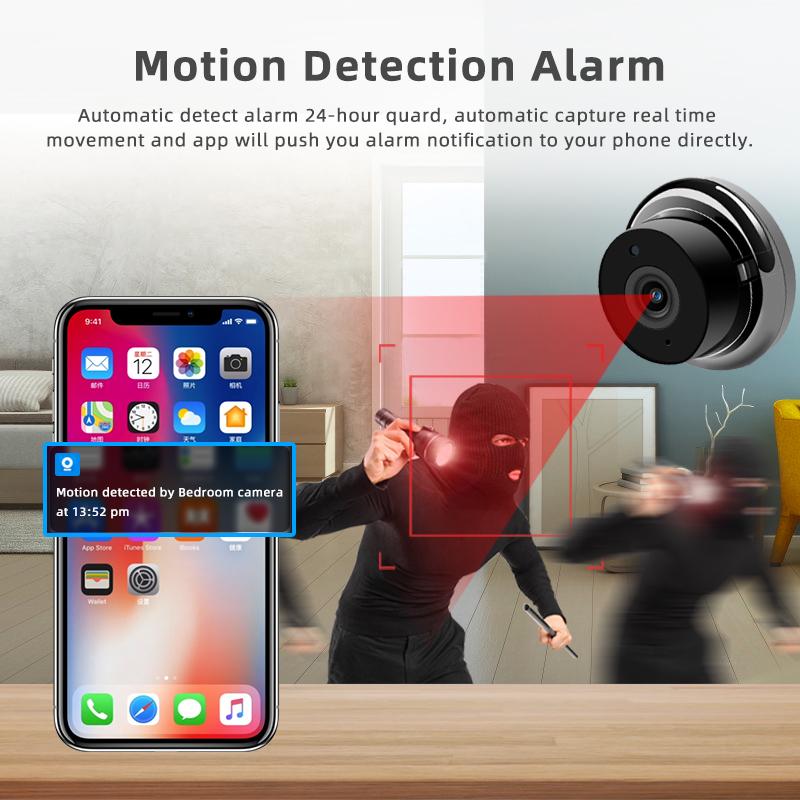 1080P Беспроводная мини-камера Wi-Fi IP камера домашней безопасности ИК ночного видения обнаружение движения радионяня