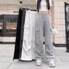 Casual Sports Pants for Women's Autumn and Winter New High-waist Loose Harun Straight-leg Tying Pants for Women's American Work Pants