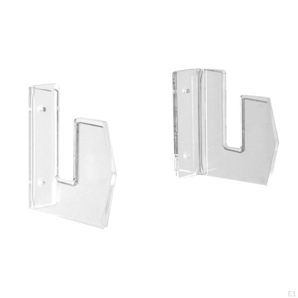 Skateboard Wall Mount Display Rack Clear 1 Pair Holder for Longboard Skis