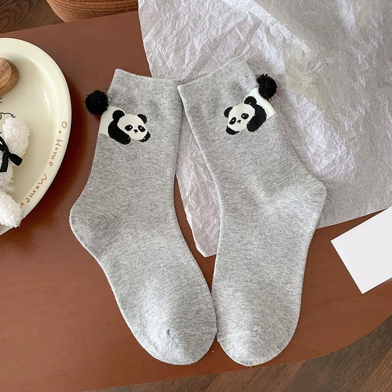 1 пара Хлопковые удобные носки с животными и яйцами Приятные к коже Мультяшные Мультяшные Многоэлементные Трехмерная печать