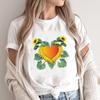 (Asian Size)T Clothing Casual Plant Love Heart Trend Cute Trend Cute Fashion Print Female Casual Women's Top Graphic Tee Short Sleeve T-shirt