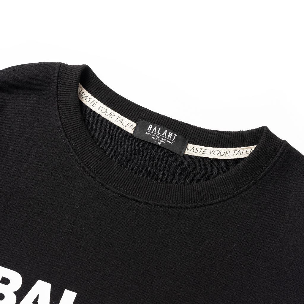 BALANT Original Heavy Logo Basic Suedeshirt - Black