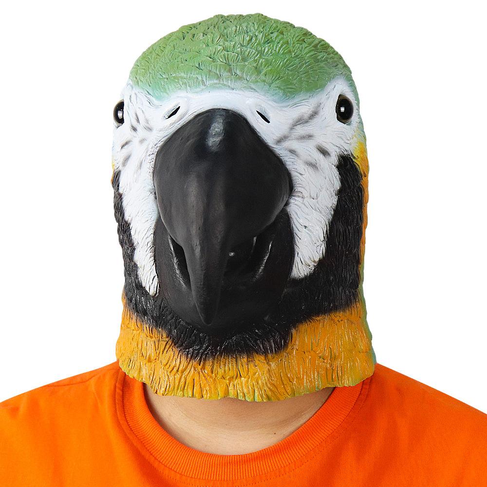High-end parrot mask Cute parrot headgear for model performances and anime performances Prank and prank fun at a bar party