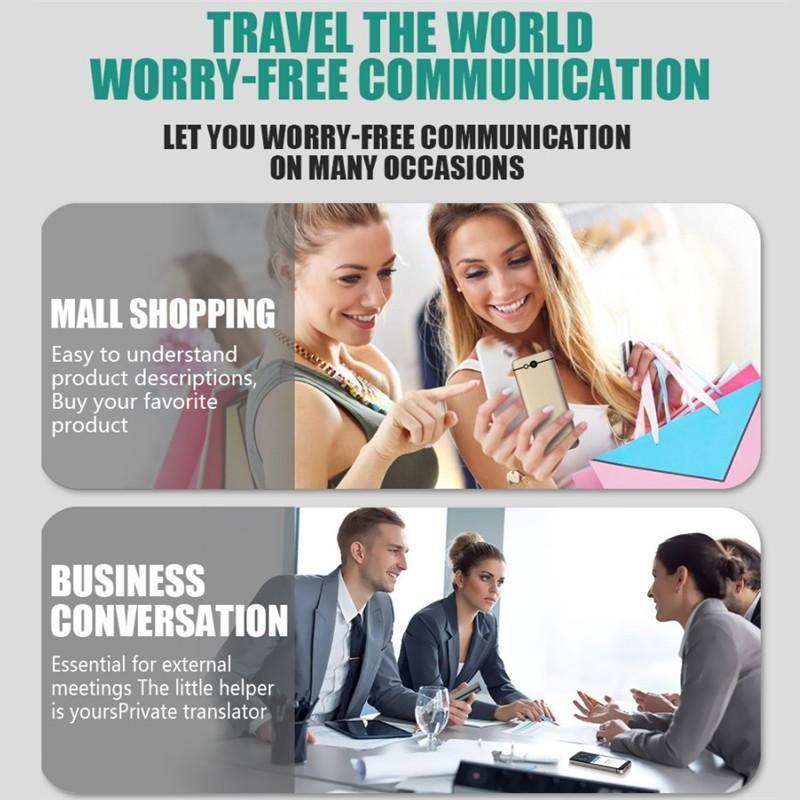 Voice Electronic Translator M9, 107 Languages Online, 16 Languages Offline, Photo Translation, Gray