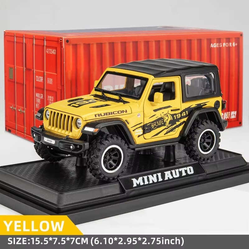 New Jeep Diecast Toy Car Model 1:32 Scale Metal Alloy Vehicle Suitable for Kids Boys Girls Adults Doors Openable with Lights Cool Collectible Gift