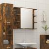 VidaXL Bathroom Mirror Cabinet Smoked Oak 80x20.5x64 Cm Wood 815522