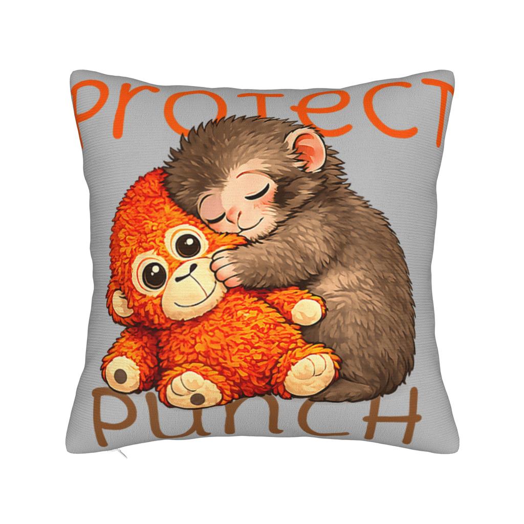 Baby Monkey Punch Cute Cuddly Little Love Pillowcases  Novelty Pillow Case For Sofa Bedroom Home Decor Soft Pillow Cover