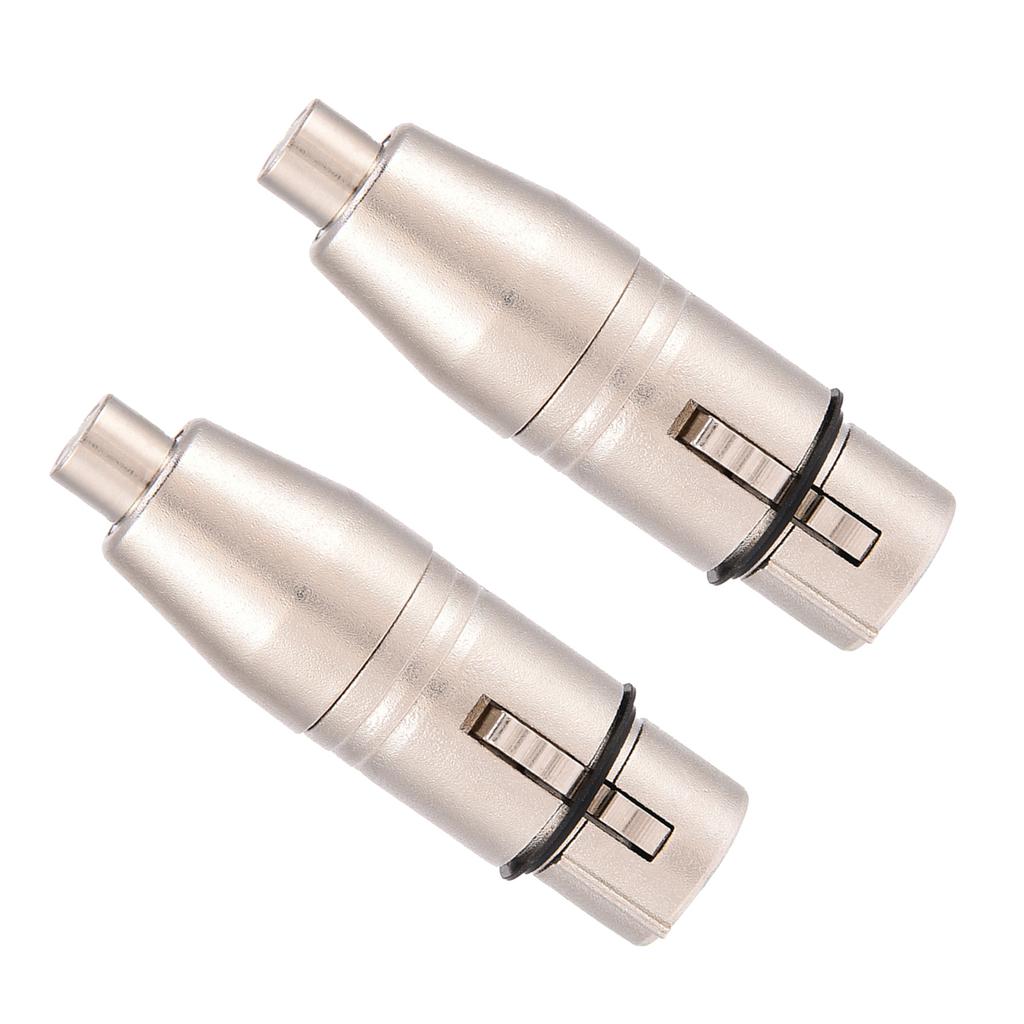 2Pcs 3 Pin XLR Female Jack To RCA Female O Microphone Mic Connector Adapter