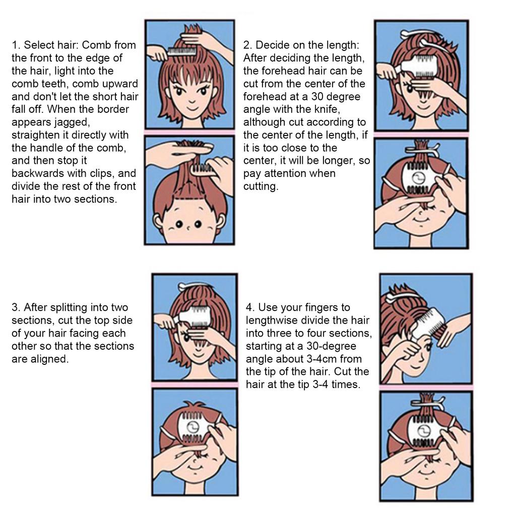 Расческа-бритва для волос, съемные лезвия с двойным лезвием, профессиональная расческа для прореживания волос для DIY