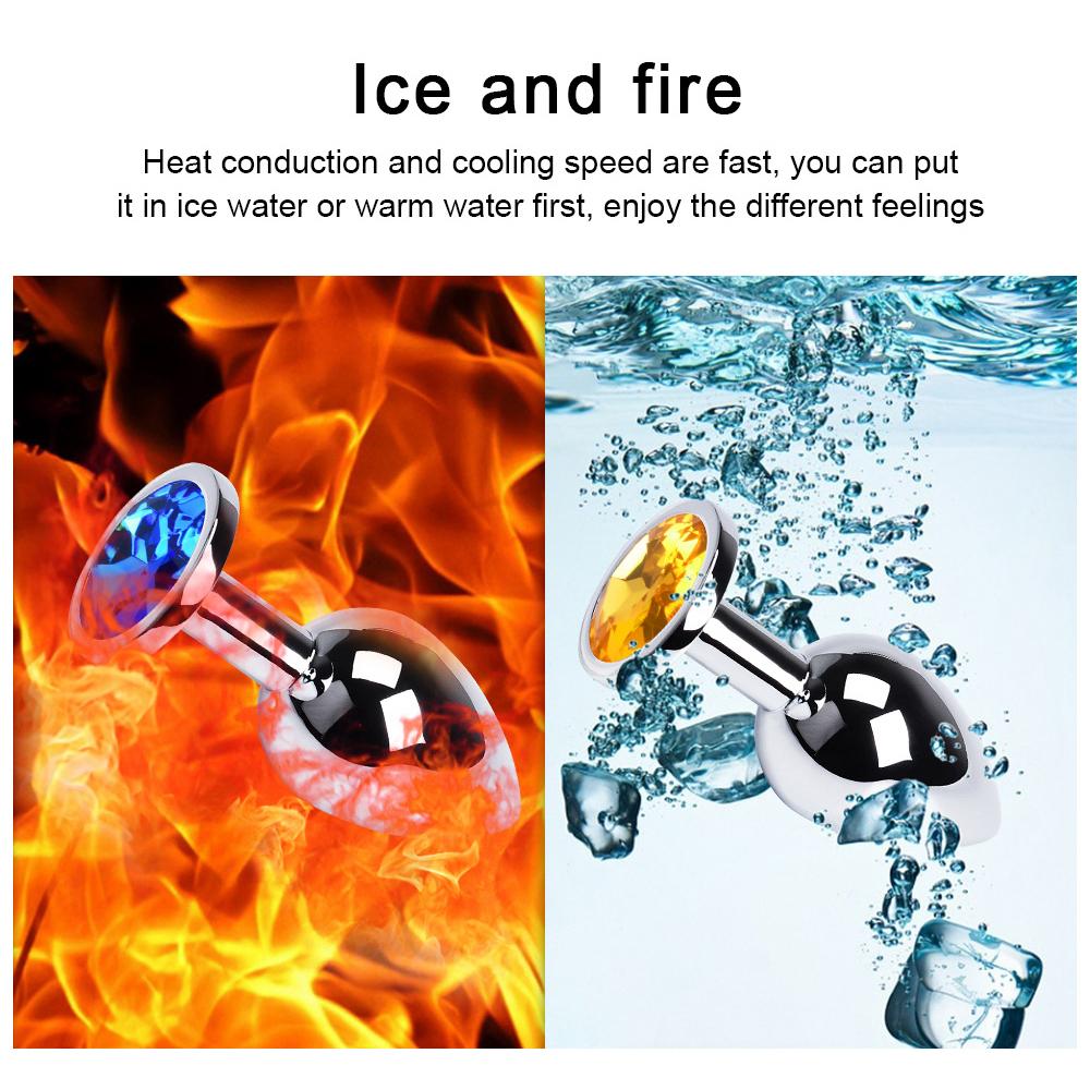 Секс-вибратор Металлические анальные игрушки для женщин Секс-товары для взрослых Мужчины Анальная пробка из нержавеющей стали Анальная пробка Секс-игрушка Анальный фаллоимитатор 8 цветов