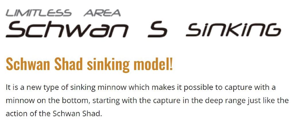 Valkein Schwan S Sinking 58mm 4 grams Sinking Lure C198 (2046)