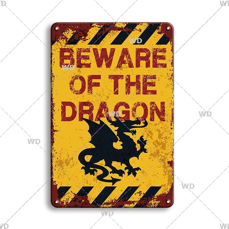 Предупреждение Опасность Металлические Знаки Остерегайтесь Животных Постер с Котом Винтажная Настенная Табличка Металлическая Тарелка Паб Бар Дом Живопись Декор для Мужской Пещеры