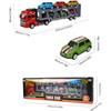1/50 Alloy Car Transporter with 6 Small Cars Semi-trailer Trailer Model Car Toy