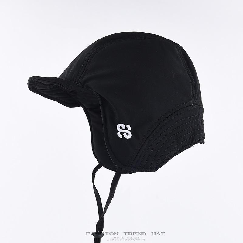 Кепка пилота мужская осенне-зимняя теплая защита ушей с язычком утки байкерская кепка Lei Feng женская молодежная ветрозащитная и снегозащитная кепка