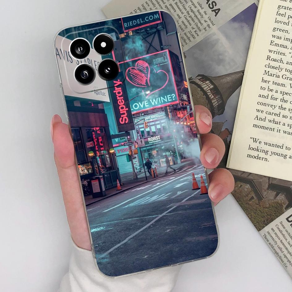 Cover For Xiaomi Poco X6 F5 Pro C51 C50 14 Case Phone Bags Clear TPU Soft Silicone Fancy Pattern Screen Protector High Quality Popular Capa For Xiaomi