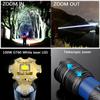 Powerful LED Flashlight Super Bright Spotlight Long Range Zoomable Emergency Torch Outdoor Lamp Lantern Power Display