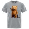 Lovely Ted Bear Drink Beer Poster Funny Printed T-Shirt Men Fashion Casual Short Sleeves Loose Oversize Tee Street Hip Hop Tops