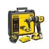 Cordless Drill Driver + 2 Batteries 2Ah + Charger - 18V - Stanley Fatmax - Brushless - SFMCD725D2K-QW