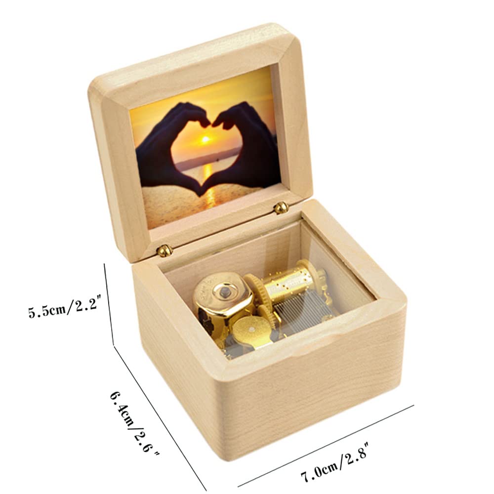 Sinzyo Music Box Wooden Music Box Mini Photo Frame Respect for the Aged Day Souvenir Birthday Gift Day Day Gift You Are My Mother's Valentine's