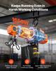 1000 kg Electric Chain Hoist, 3 m Lifting Height, 230V Single Phase Overhead Crane with 100 m Wireless & 2.4 m Wired Remote Control, Power Electric