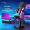 Fifine AM8 RGB Динамический микрофон с шумоподавлением для игр, стриминга и настольного использования