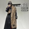 Spring and Autumn New Atmosphere Warm Versatile Leopard Print Triangle Scarf Light Luxury High Sense Extended Cashmere Scarf