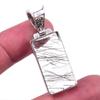 Natural Black Rutile Gemstone 925 Solid Sterling Silver Gift Pendant 1.75" G1s86