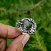 Natural Chrysoprase Rough Statement Art Deco Sister Ring Jewelry Sterling Silver