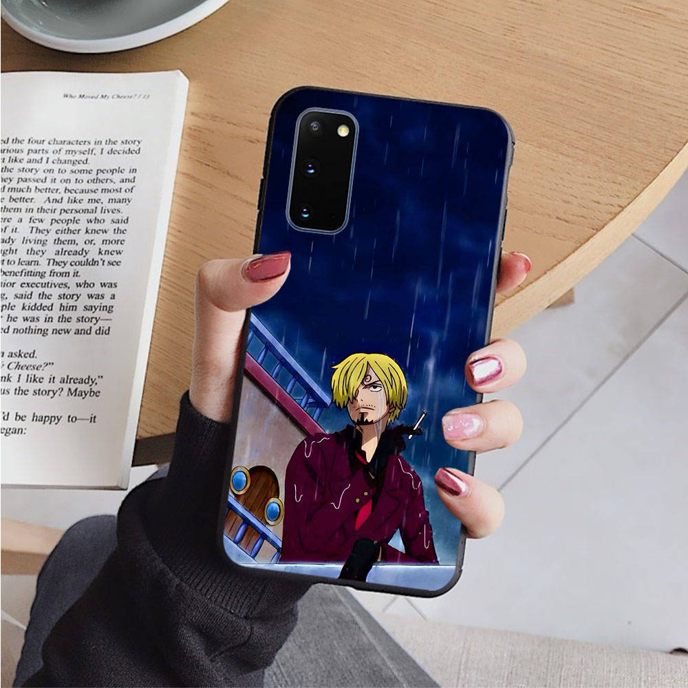 Чехол AD59 One Piece Zoro Sanji Black для Samsung Note 20 Lite S24 Ultra S23 S22 A05 A06 A11 A71 A15 A16 A13 A24 A25 A33 A52 A53 M55 M35 Sofe Cover