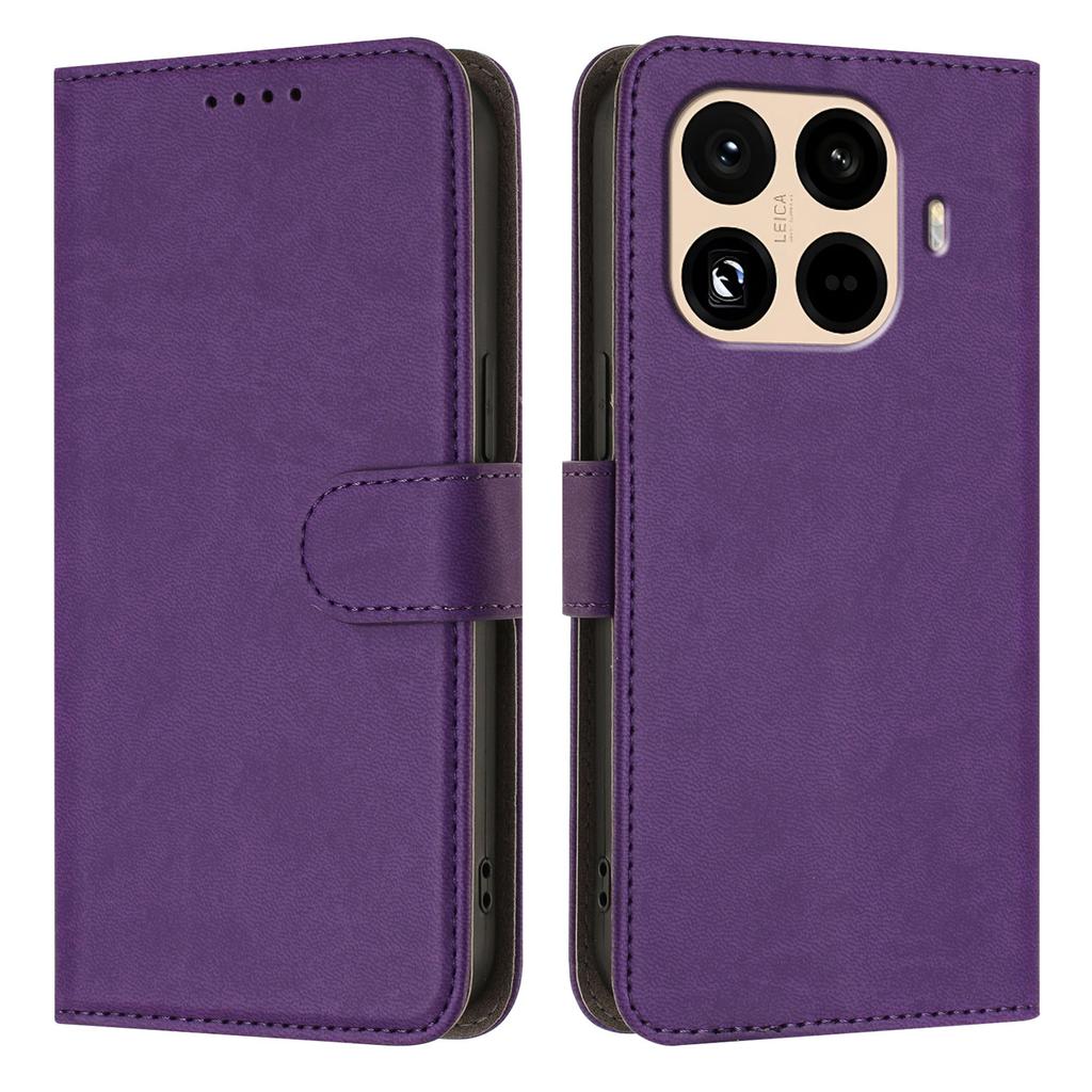 For Xiaomi 15T Pro Leather Case Solid Color Phone Cover with Wallet