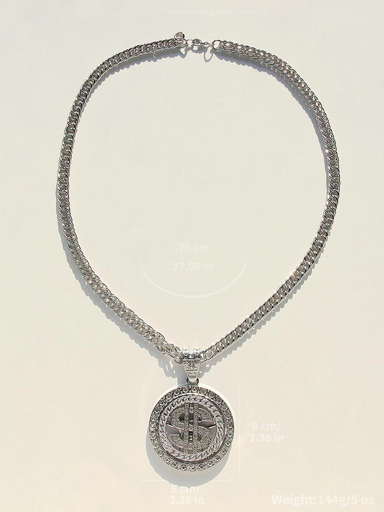 Her Lab Ювелирные изделия| Изысканное бриллиантовое колье, кубинское колье с вращающимися деньгами, упаковка шкатулки для драгоценностей.