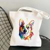 Shopper Watercolor Design For Corgi Lovers Bag Harajuku Women Shopping Bag Canvas Shopper Bag Handbag Tote Bag Shoulder Lady Bag