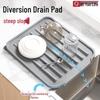 Силиконовый коврик для слива с уклоном: Большой коврик для сушки и хранения кухонной раковины с теплоизоляцией для столешниц.